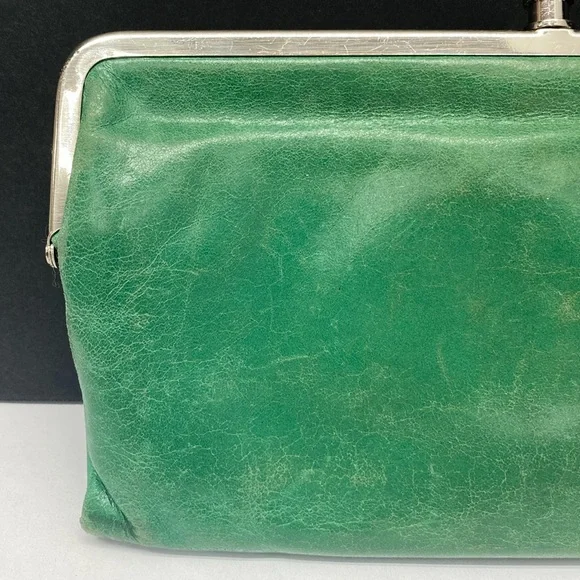 HOBO Lauren Green Bifold Leather Wallet - Picture 7 of 17